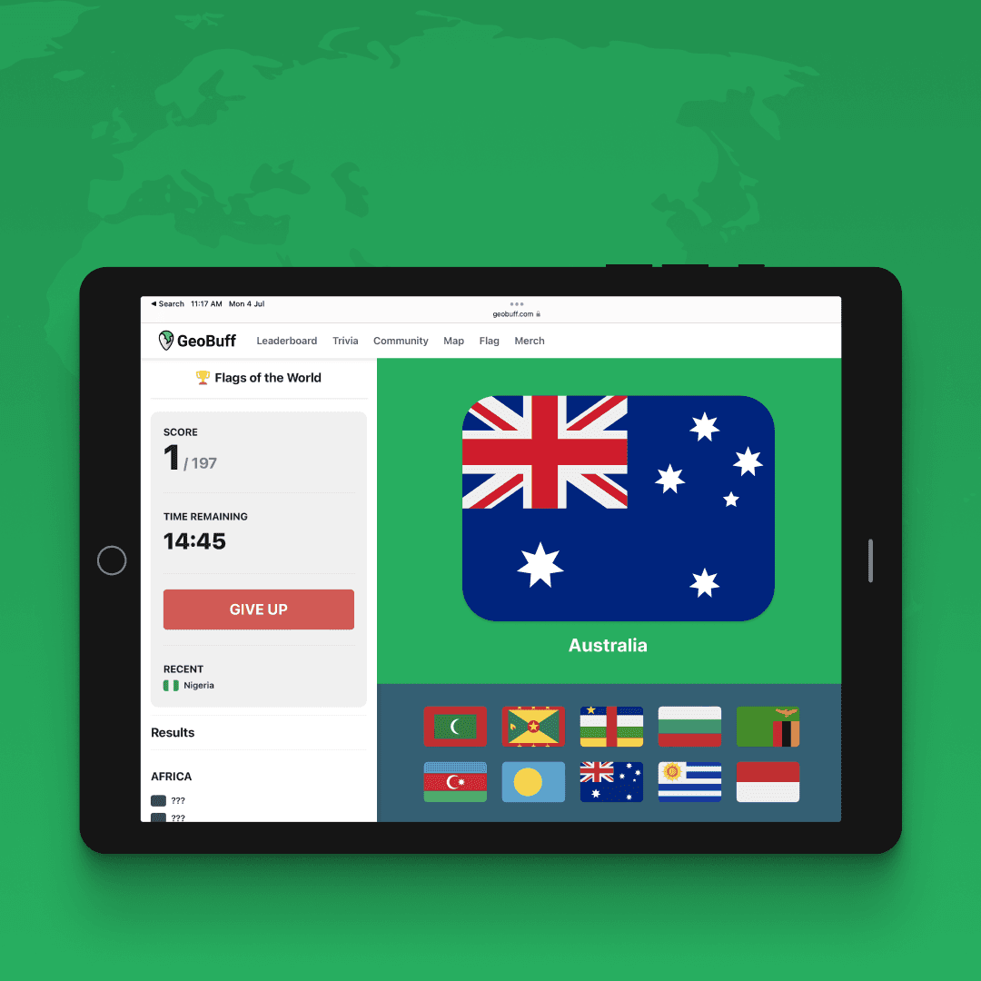 Flag drop example